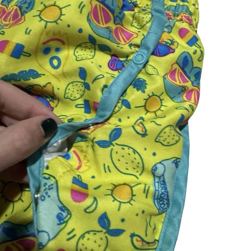 Disney Toy Story Forky Rex Boys' Yellow Swim Trunks size Small
